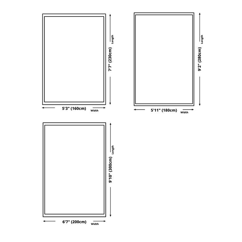 Blue Modern Rug Polyester Graphic indoor Rug Non-Slip Backing Rug for Living Room