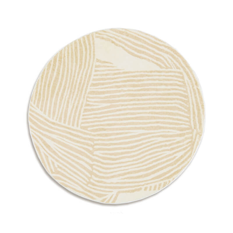 Modern Stripe Pattern Rug Grey Polyester Area Rug Non-Slip Backing Area Carpet for Home Decor