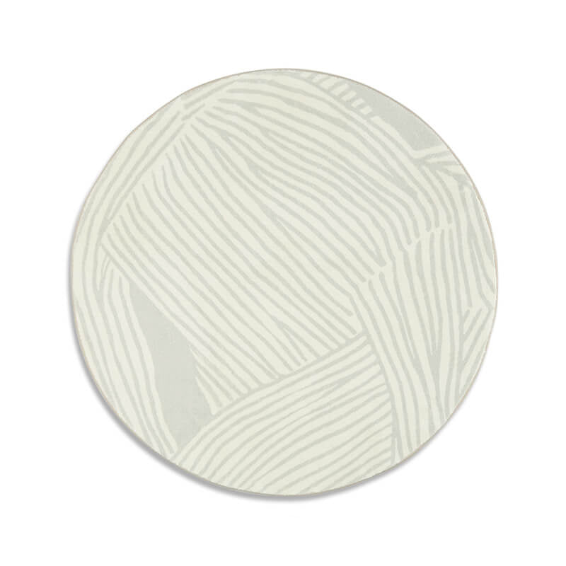 Modern Stripe Pattern Rug Grey Polyester Area Rug Non-Slip Backing Area Carpet for Home Decor