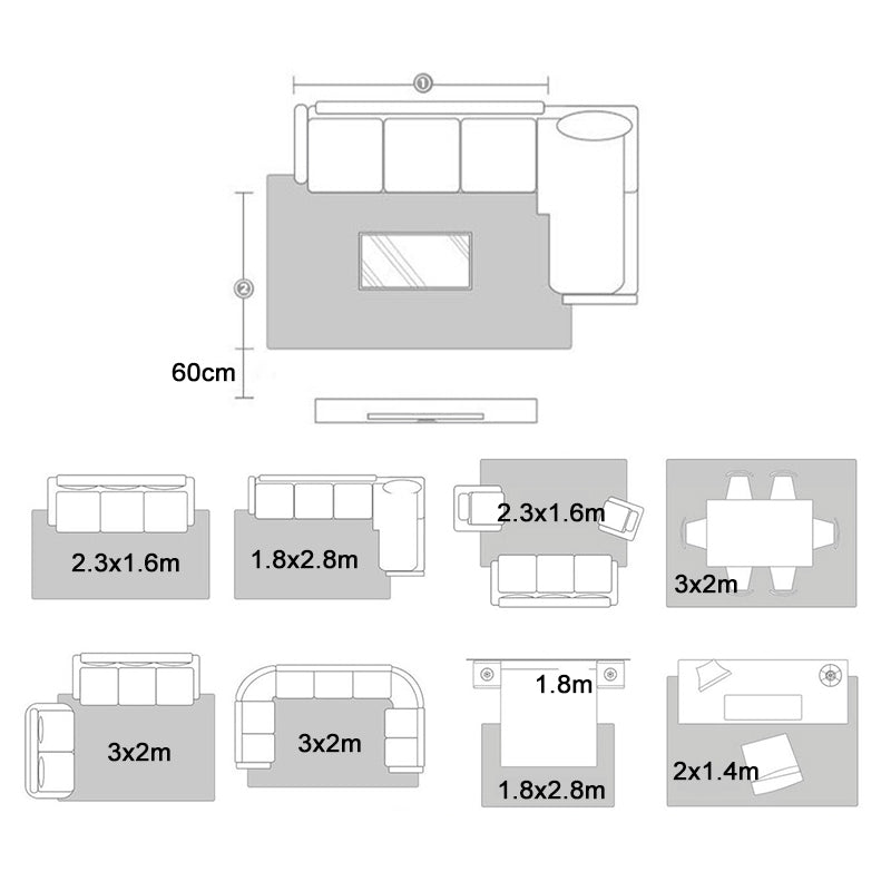Grey Modern Area Carpet Geometric Pattern Polyester Area Rug Non-Slip Backing Rug for Living Room