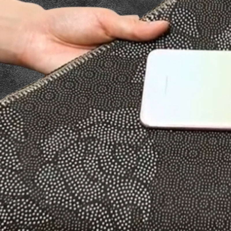 Fancy Living Room Carpet Grey Geometric Pattern Area Rug Polyester Non-Slip Backing Rug