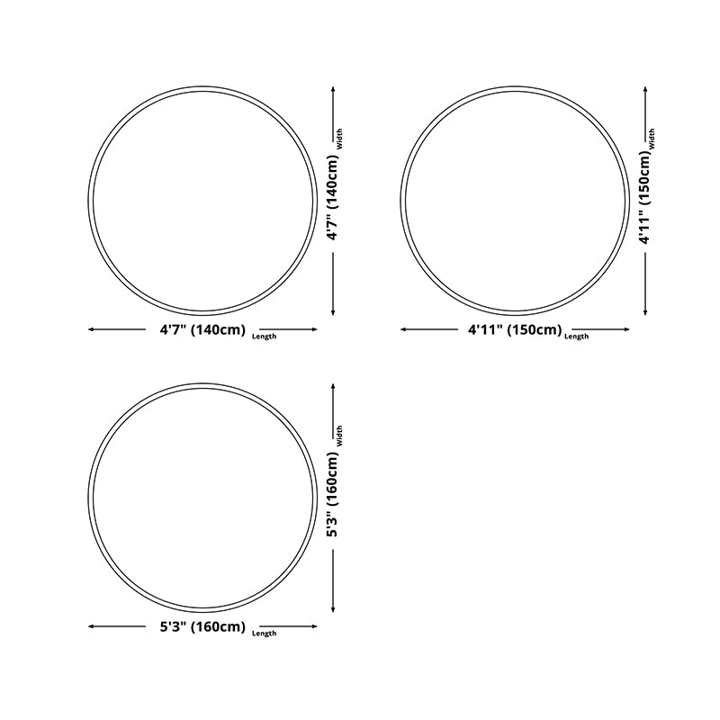 Round Modern Carpet Fancy Abstract Pattern Indoor Rug Polyester Non-Slip Area Rug for Living Room