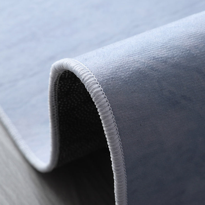 Dark Gray Modern Rug Polyester Circle Rug Non-Slip Backing Rug for Home Decoration