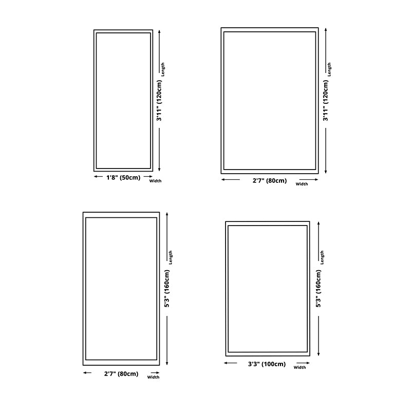 White Abstract Pattern Area Carpet Modern Polyester Area Rug Anti-Slip Rug for Home Decor