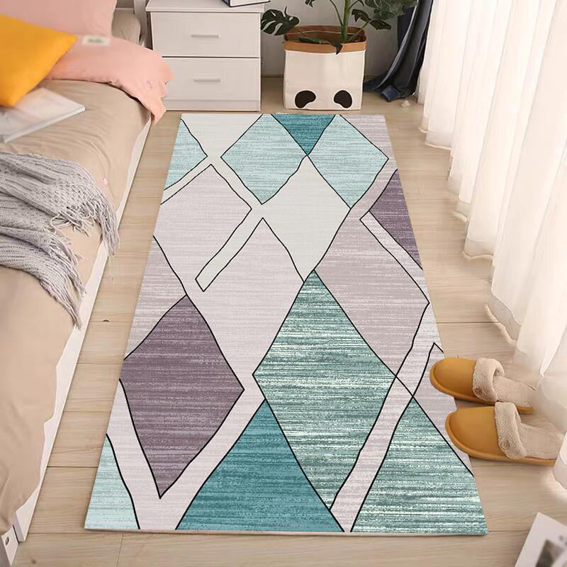 Gold Modern Rug Polyester Abstract Pattern Rug Washable Rug for Living Room