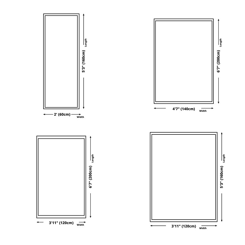 Modern Contrast Color Area Carpet Polyester Grey Area Rug Non-Slip Backing Rug for Bedroom