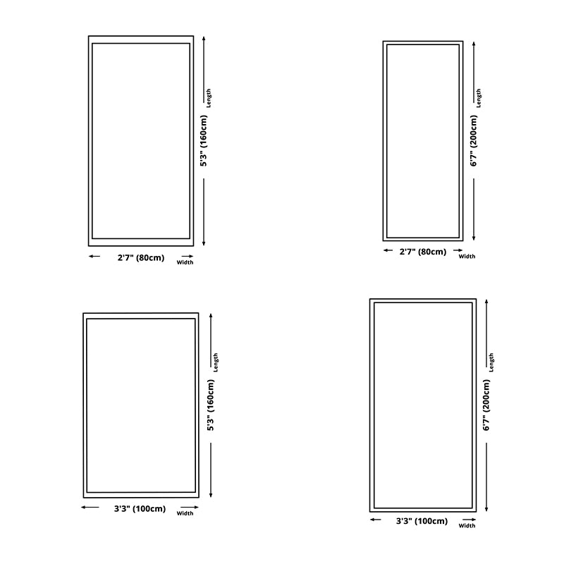 Modern Contrast Color Area Carpet Polyester Grey Area Rug Non-Slip Backing Rug for Bedroom