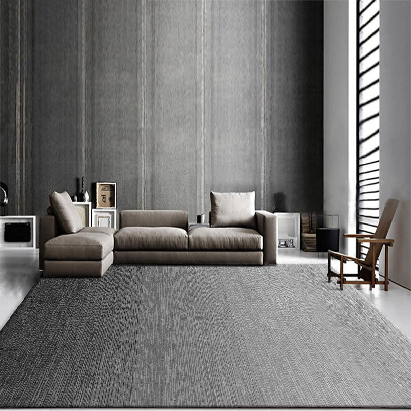 Grey Living Room Area Carpet Modern Tie-Dye Print Area Rug Polyester Stain Resistant Rug