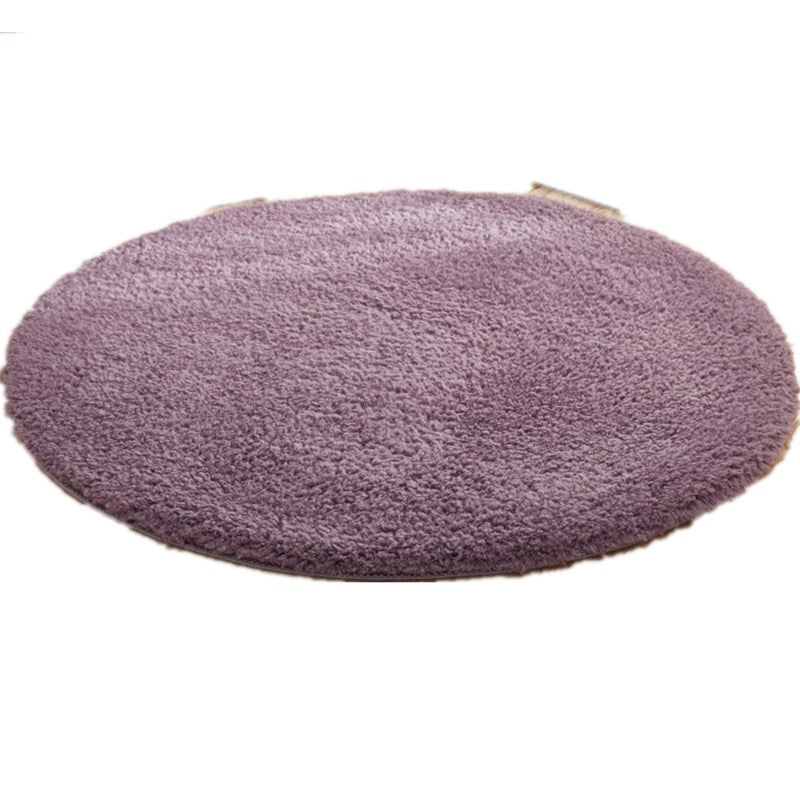 Purple Simple Rug Blending Pure Color Rug Non-Slip Backing Rug for Living Room