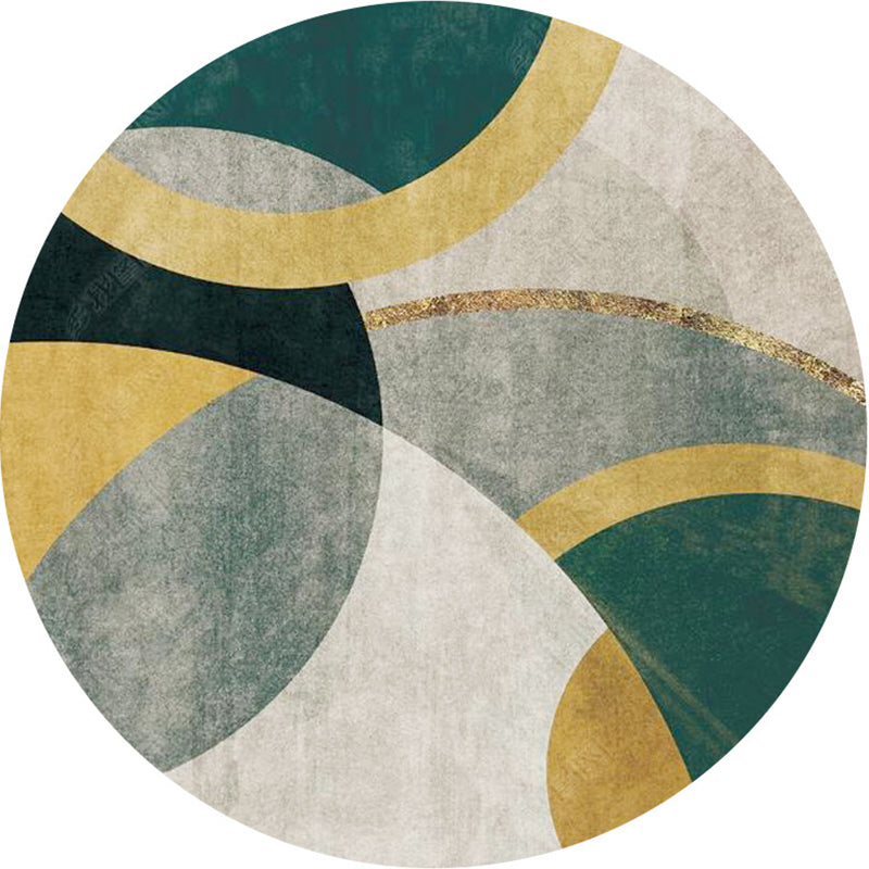 Blauw contrast kleurgebied tapijt modern polyester gebied tapijt anti-slip gemakkelijke tapijt tapijt voor woningdecoratie