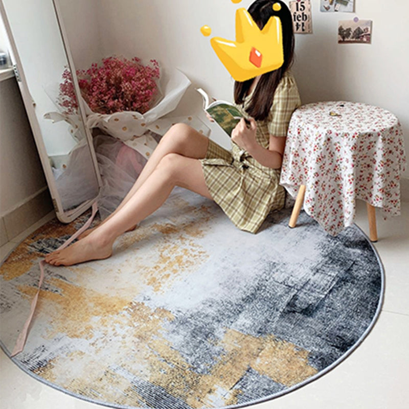 Blauw contrast kleurgebied tapijt modern polyester gebied tapijt anti-slip gemakkelijke tapijt tapijt voor woningdecoratie