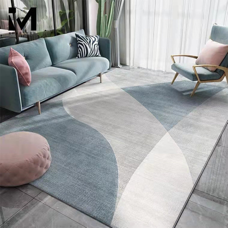 Natural Geometric Pattern Carpet Polyester Rug Stain Resistant Indoor Rug for Home Decoration