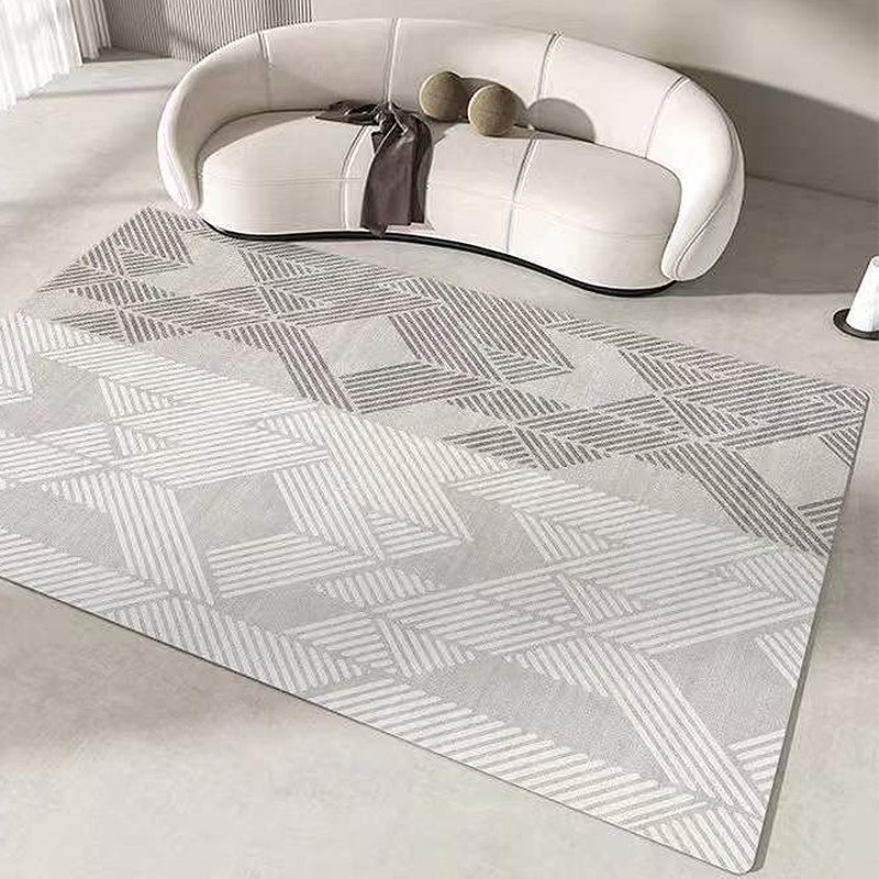 Contemporary Matrix Pattern Carpet Polyester Indoor Rug Pet Friendly Area Rug for Home Decoration