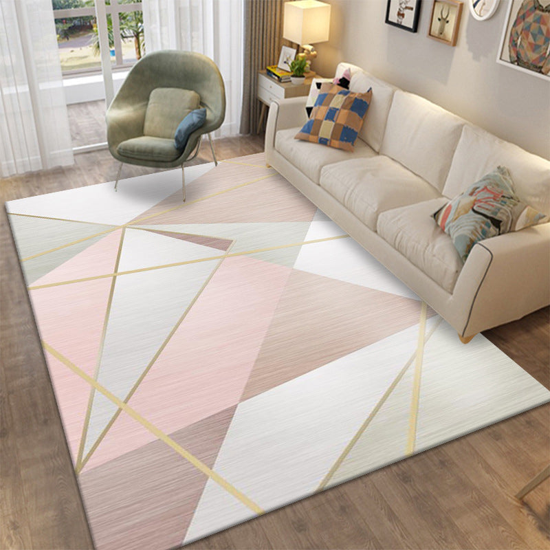 Stijlvol geometrisch gebied Tapijt Modern Patchwork Indoor Truug Polyester Tapijt voor woonkamer