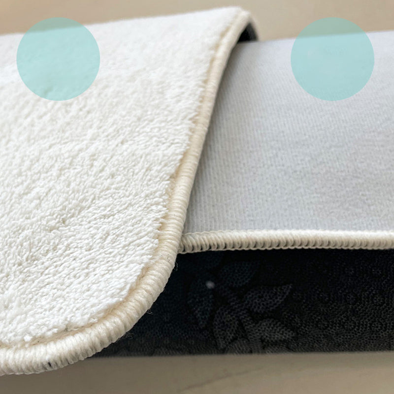 Black Modern Indoor Rug Polyester Diamond Rug Non-Slip Backing Rug for Living Room