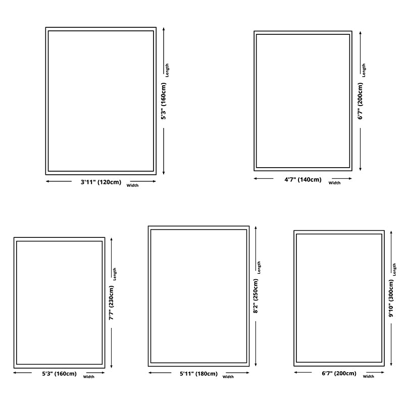 Black Modern Indoor Rug Polyester Diamond Rug Non-Slip Backing Rug for Living Room