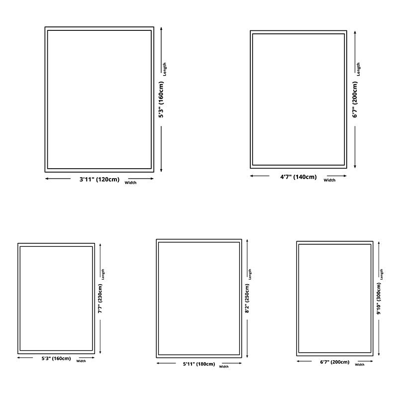 Geometric Area Rug Modern Contrast Panel Rug Polyester Stain Resistant Carpet for Living Room