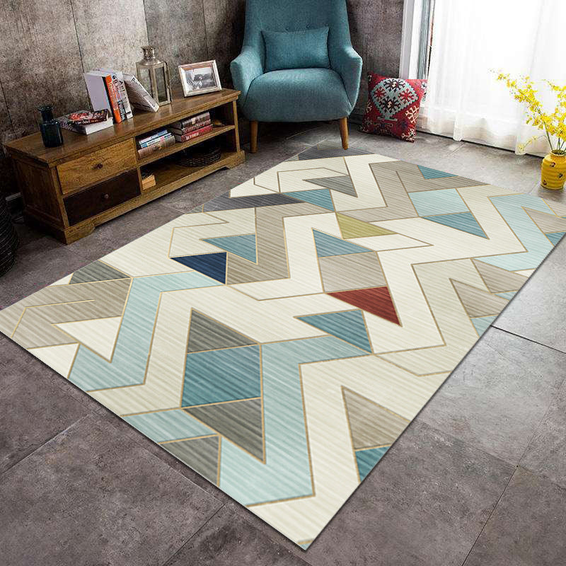 Modern geometrisch patroon Gebied Tapijt Modern Polyester Area Tapijt Anti-slip Tapijt voor woonkamer