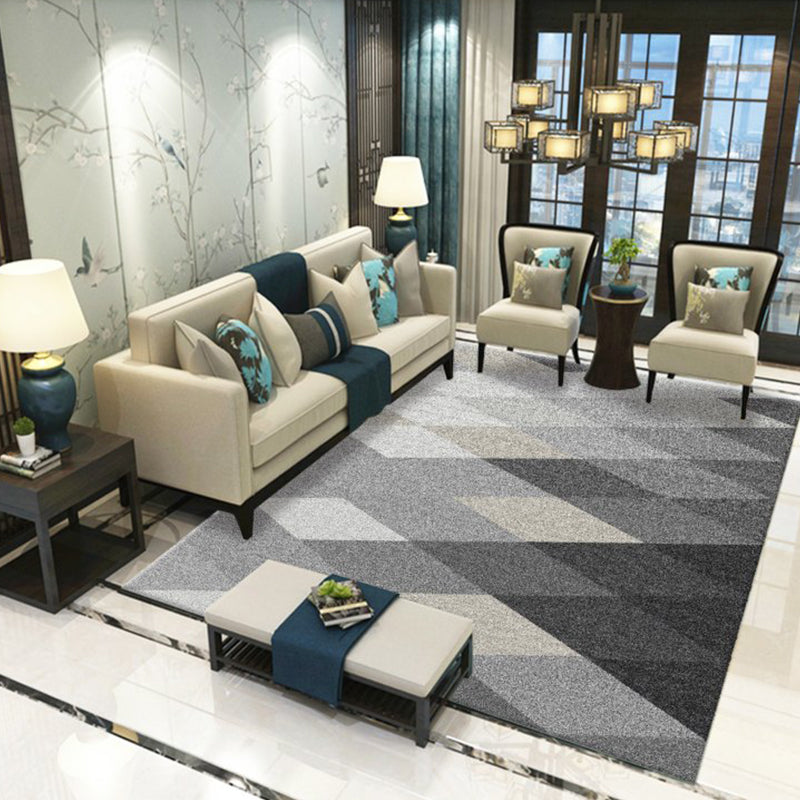 Light Yellow Modern Rug Polyester Graphic Rug Non-Slip Backing Rug for Living Room