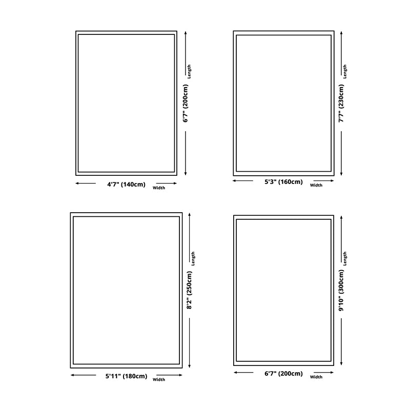 Simple Triangle Print Rug Polyester Area Carpet Non-Slip Backing Indoor Rug for Home Decoration