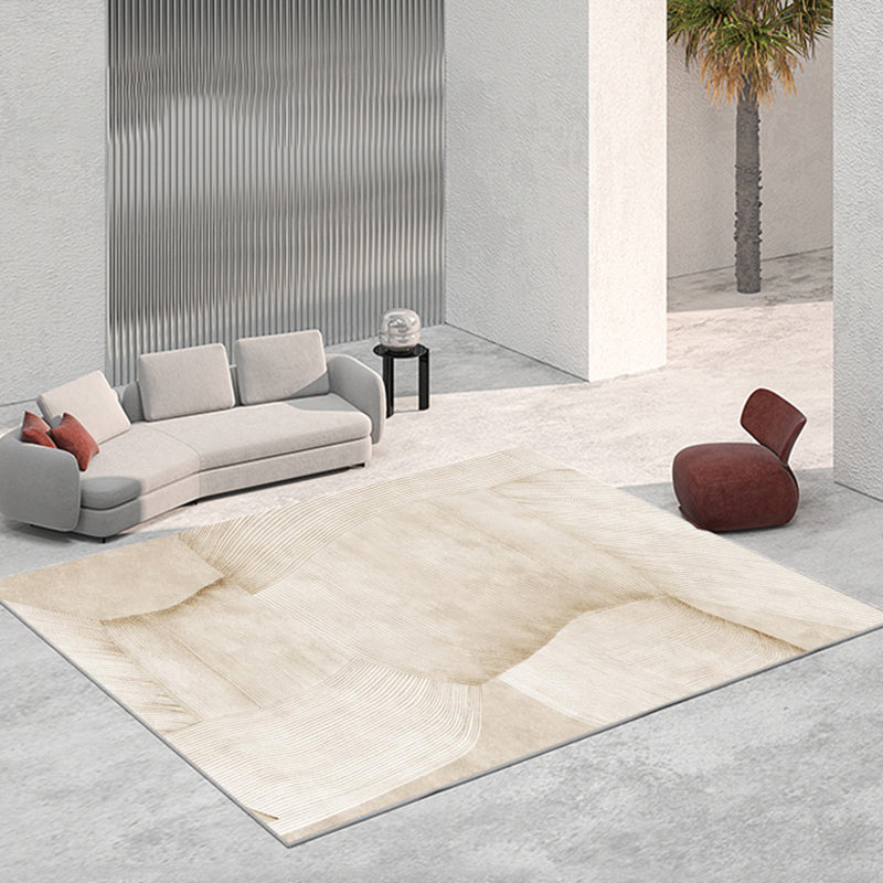 Minimalist Graphic Pattern Rug Polyester Indoor Carpet Non-Slip Backing Area Rug for Living Room