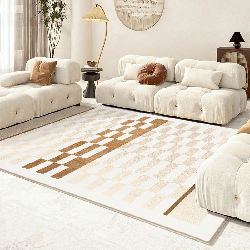 Minimalistisch grafisch patroon Tapijten Polyester binnen tapijt Tapijt Non-slip ruggebied Tapijt voor woonkamer