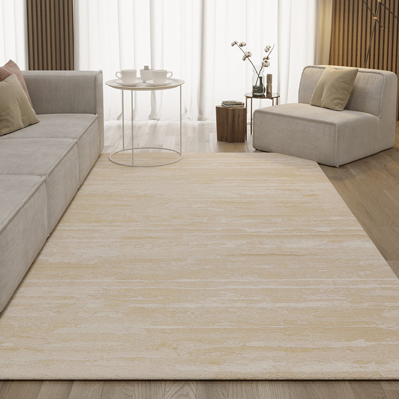 Khaki Modern Area Carpet Geometric Pattern Polyester Area Rug Stain Resistant Rug for Home Decor