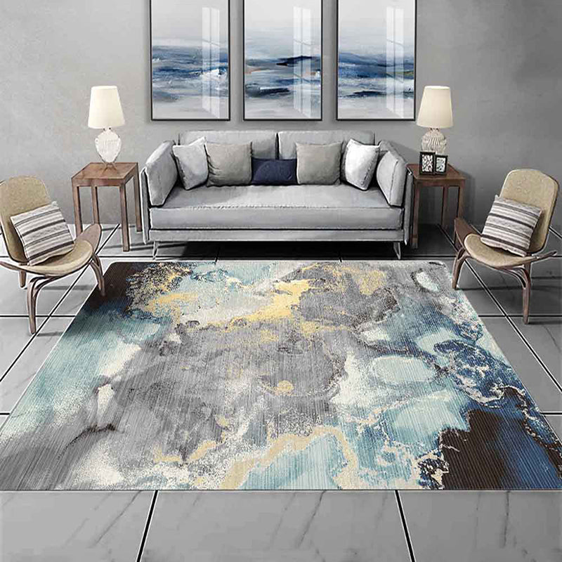 Leisure Area Rug Simplicity Abstract Print Rug Polyester Stain Resistant Carpet for Home Decor