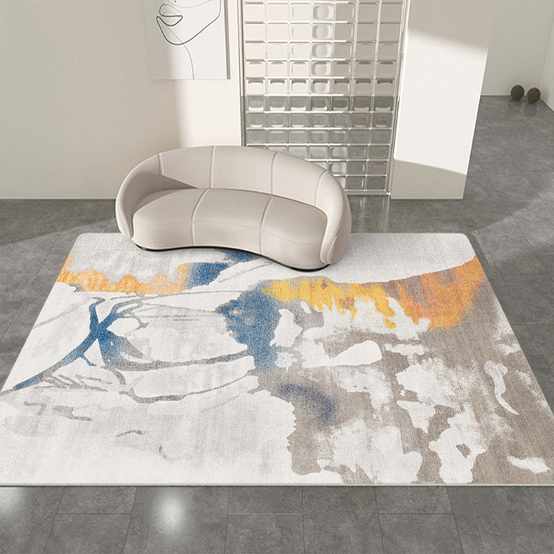 Leisure Area Rug Simplicity Abstract Print Rug Polyester Stain Resistant Carpet for Home Decor
