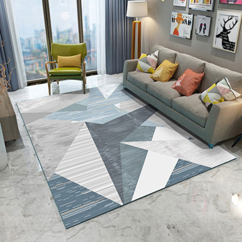 Pink Modern Indoor Rug Blending Stripe Rug Washable Area Rug for Living Room