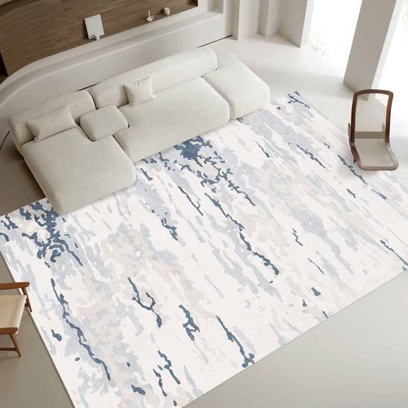 Light Gray Modern Rug Blended Graphic Rug Non-Slip Backing Rug for Home Decor