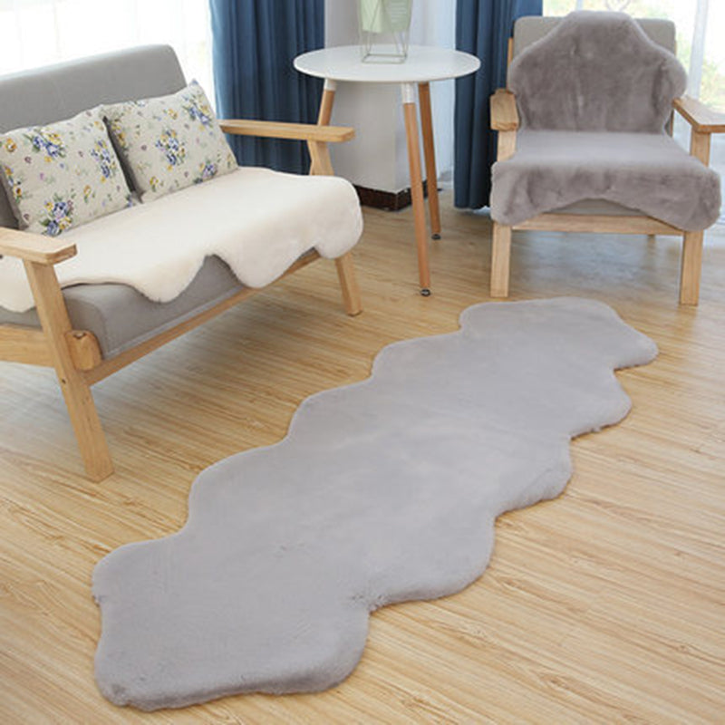 Chic Solid Color Area Teppich Moderner Polyester -Teppich Teppich Easy Care Area Teppich für Schlafzimmer