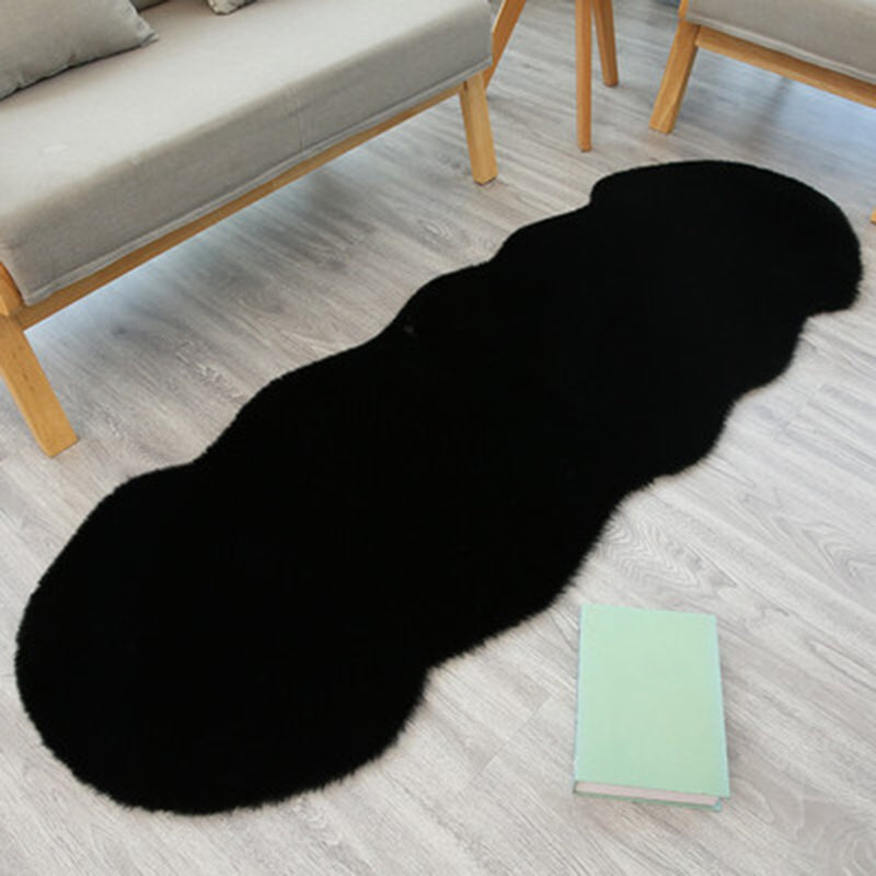 Chic Solid Color Area Teppich Moderner Polyester -Teppich Teppich Easy Care Area Teppich für Schlafzimmer