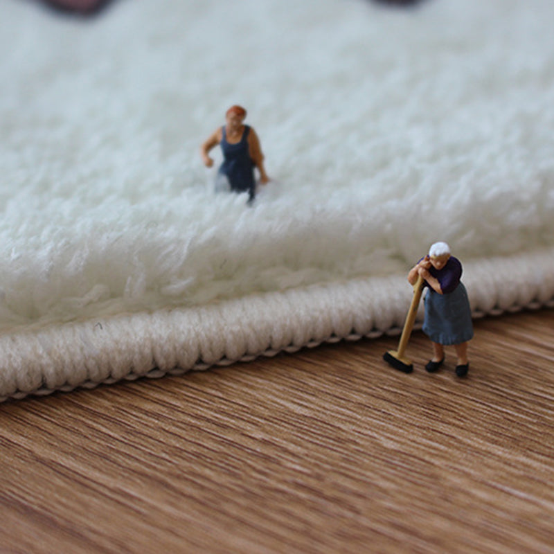 Brown Streak Indoor Rug Polyester Casual Rug Non-Slip Backing Rug for Drawing Room