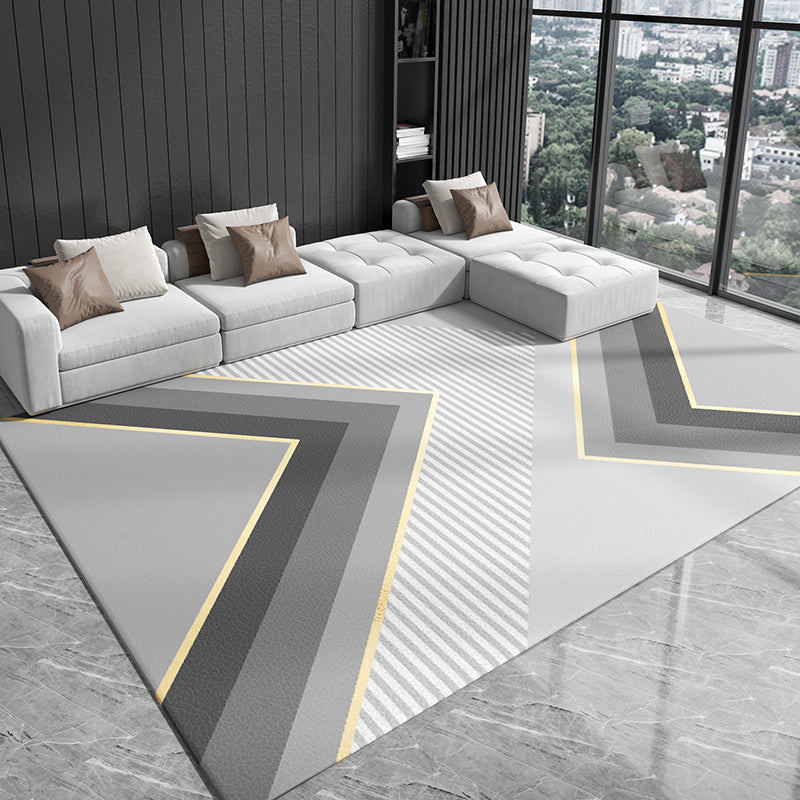 Casual huizen Decoratie Tapijt Grijze geometrie Print tapijt polyester Polyester Niet-slip achtergrondgebied Tapijt