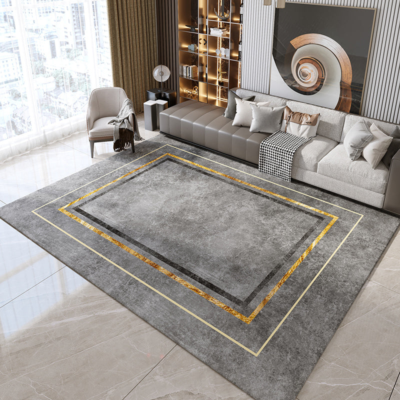 Casual huizen Decoratie Tapijt Grijze geometrie Print tapijt polyester Polyester Niet-slip achtergrondgebied Tapijt