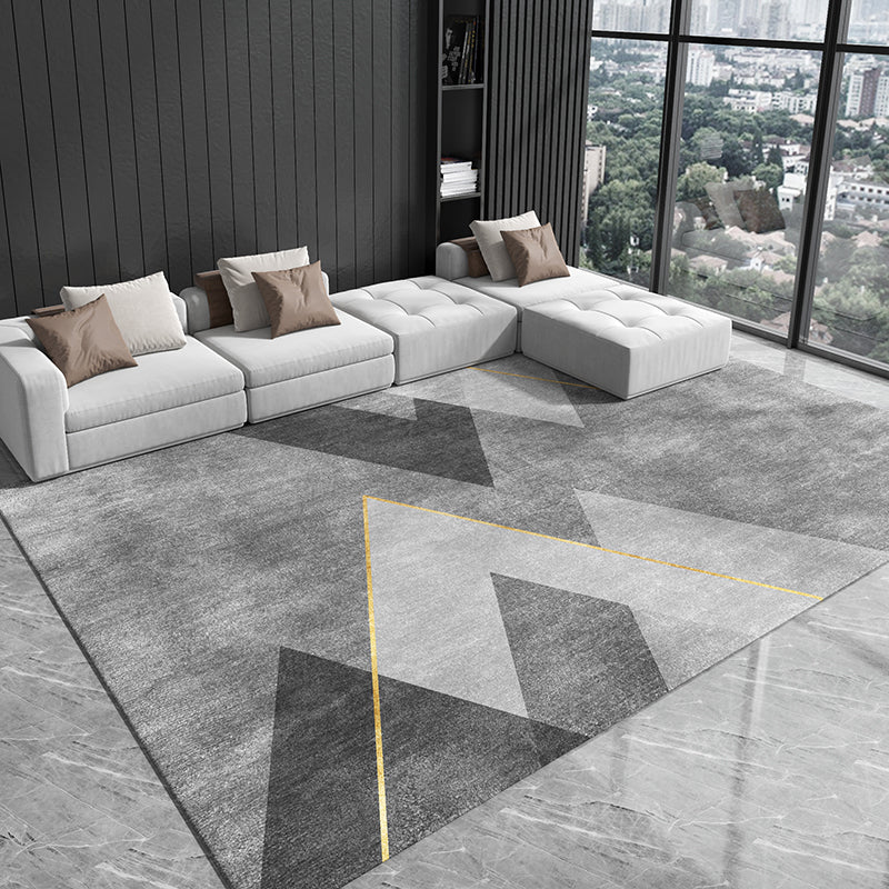 Casual huizen Decoratie Tapijt Grijze geometrie Print tapijt polyester Polyester Niet-slip achtergrondgebied Tapijt