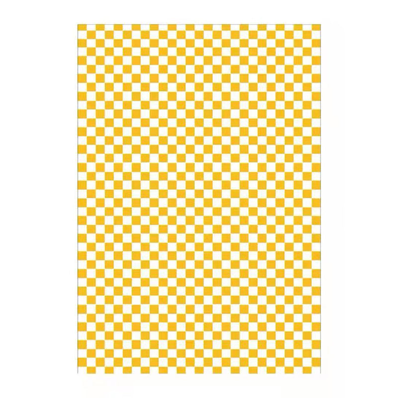 Simplicity Checkered Pattern Rug Polyester Indoor Carpet Stain Resistant Area Rug for Living Room