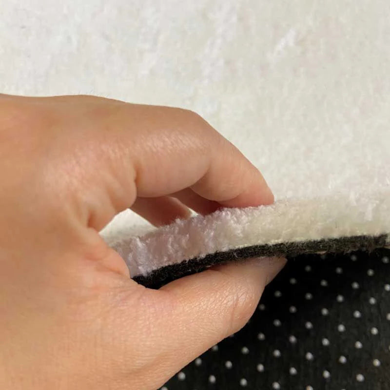 Simplicity Checkered Pattern Rug Polyester Indoor Carpet Stain Resistant Area Rug for Living Room