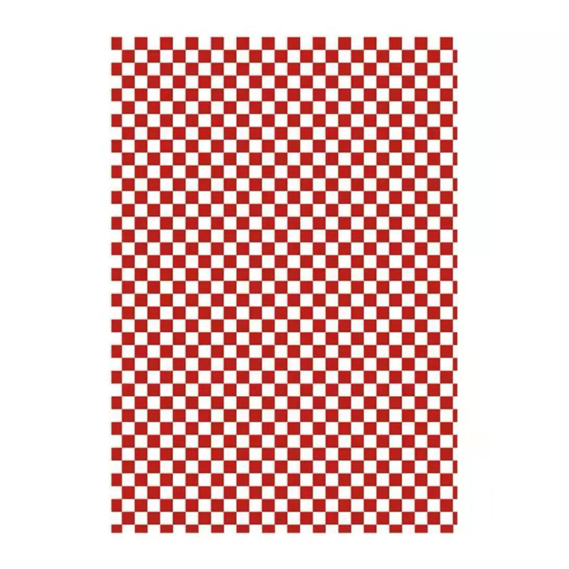 Simplicity Checkered Pattern Rug Polyester Indoor Carpet Stain Resistant Area Rug for Living Room