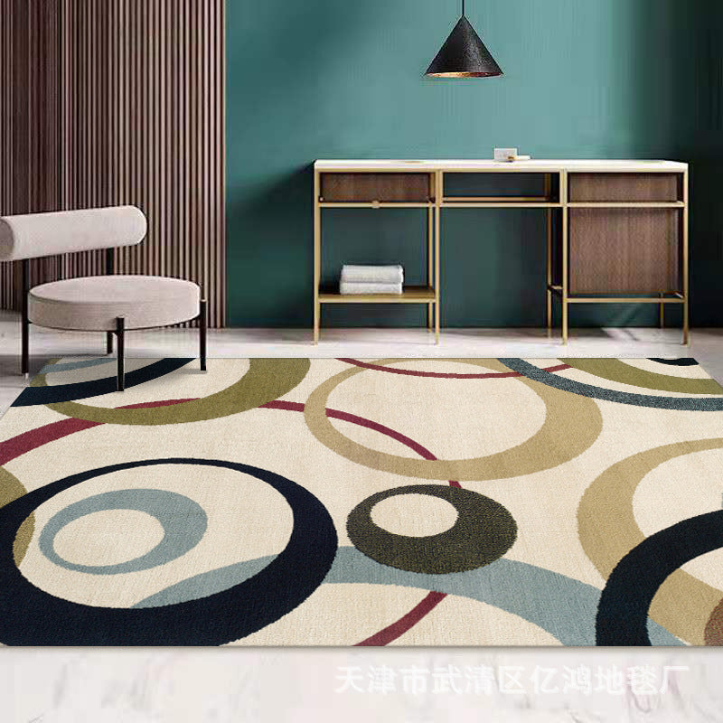 Lichtgele moderne tapijt polyester abstract grafisch tapijtvlekbestendig tapijt voor woningdecoratie