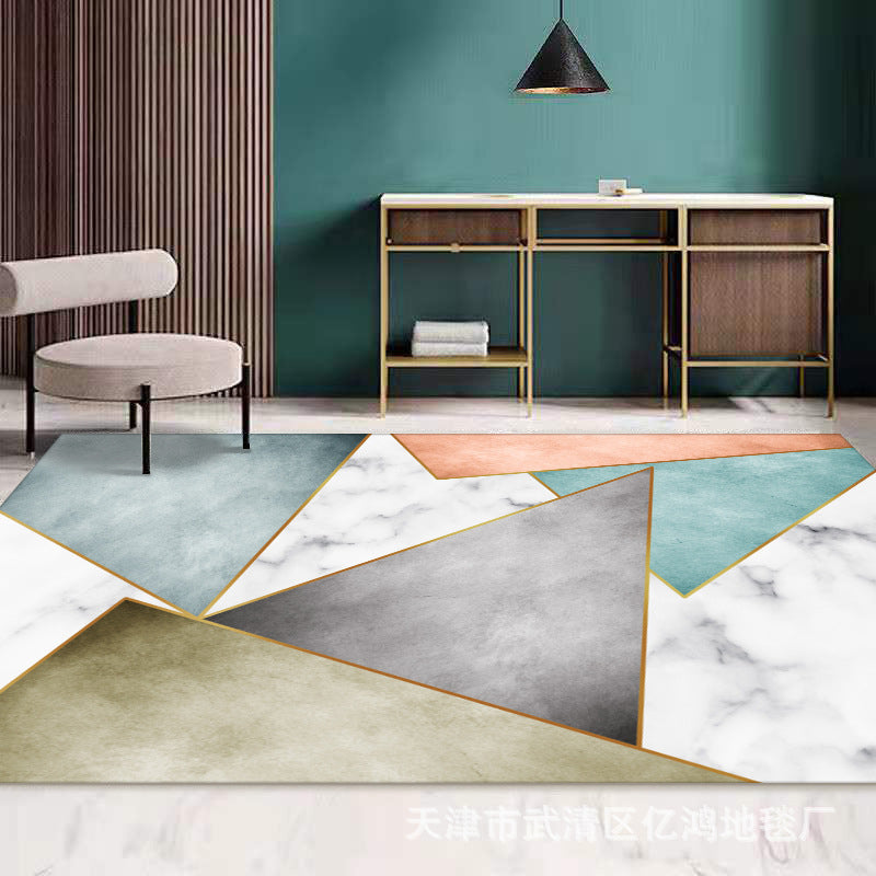 Lichtgele moderne tapijt polyester abstract grafisch tapijtvlekbestendig tapijt voor woningdecoratie