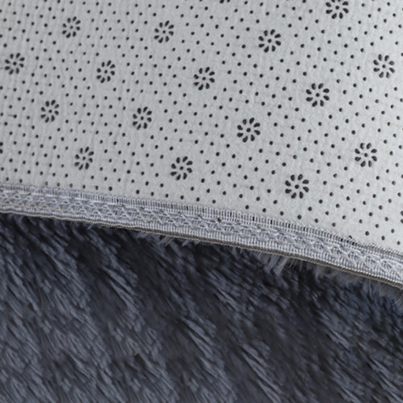 Tapis moderne rouge moderne en polyester moquette de couleur solide tapis de support sans glissement pour le salon