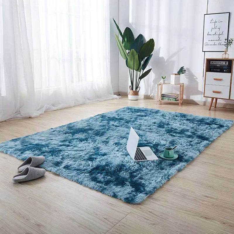 Tapis moderne rouge moderne en polyester moquette de couleur solide tapis de support sans glissement pour le salon