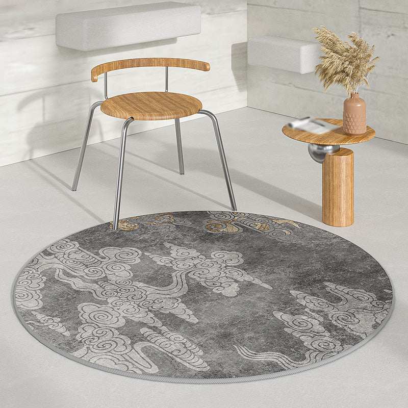 Grijs modern gebied tapijt polyester geometrische print tapijt tapijt niet-slip achtergrondgebied vloerkleed voor woningdecoratie