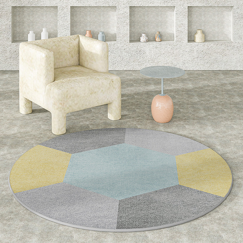 Grijs modern gebied tapijt polyester geometrische print tapijt tapijt niet-slip achtergrondgebied vloerkleed voor woningdecoratie