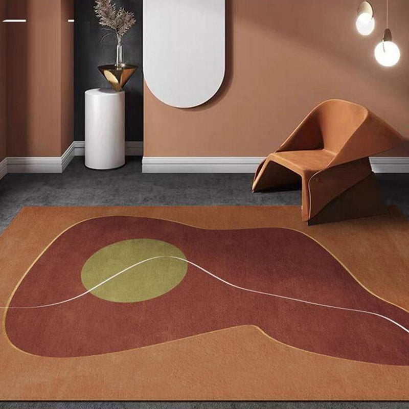 Prachtig polyester tapijt Moderne oranje Tape woonkamer vloerkleed met niet-slipachter
