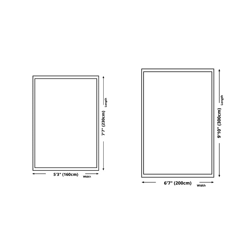 Luxuriant Modern Rug Black Graphic Carpet Washable Indoor Rug for Home Decor