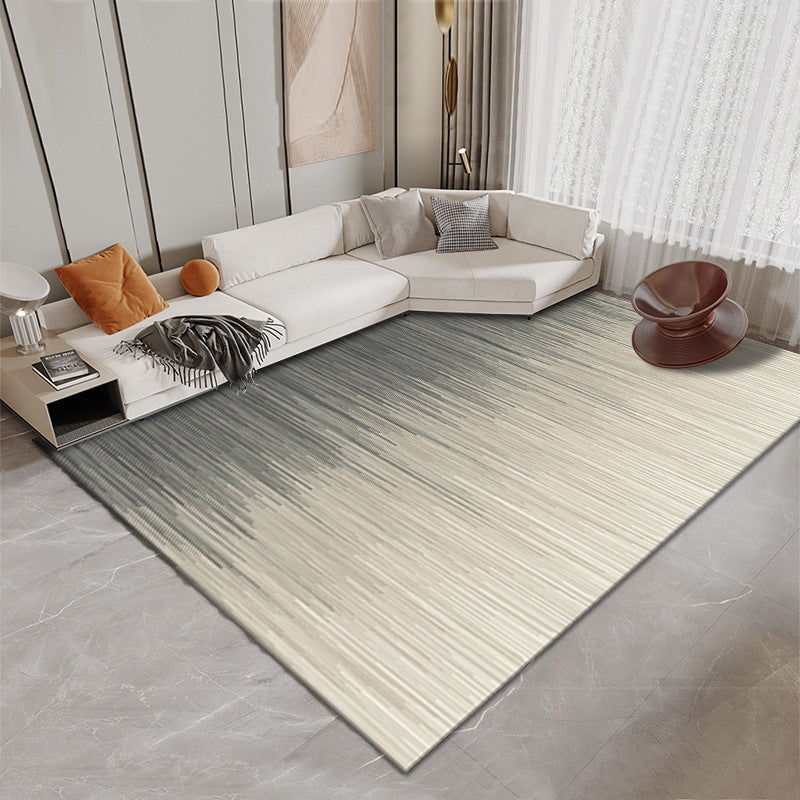 Casual Flowing Swirls Pattern Rug Polyester Area Carpet Pet Friendly Indoor Carpet for Living Room