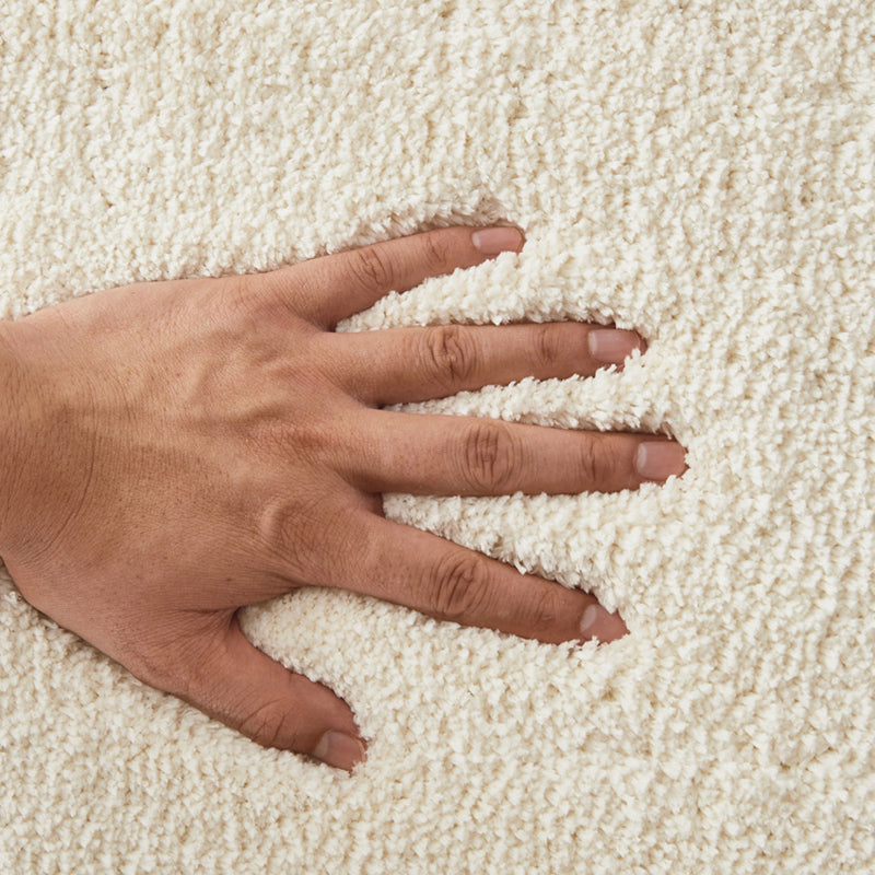 Beige Modern Rug Polyester Line Rug Non-Slip Backing Rug for Home Decor